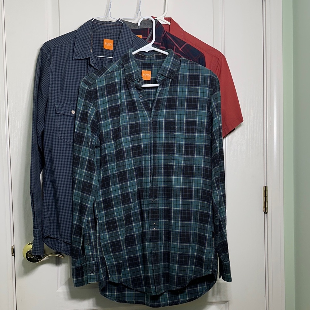 Hugo Boss Orange Casual Button Down 4 Shirt Bundle